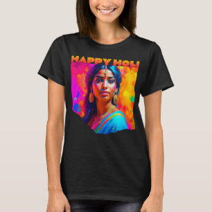 Lycklig Holi Benice Woman in Blue T Shirt
