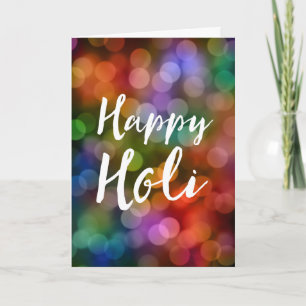 Lycklig Holi Bokeh Helgkort