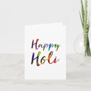 Lycklig Holi Bokeh Ljus Helgkort