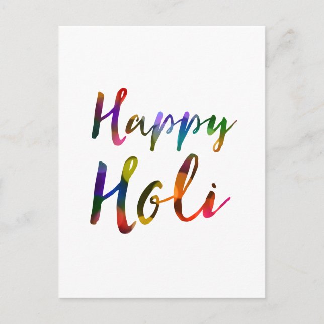 Lycklig Holi Bokeh Ljus Vykort (Framsida)