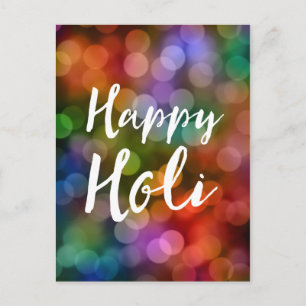 Lycklig Holi Bokeh Vykort