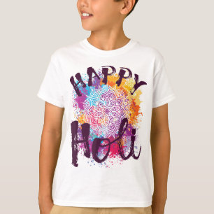 Lycklig Holi Färg India Hindu Vår T Shirt