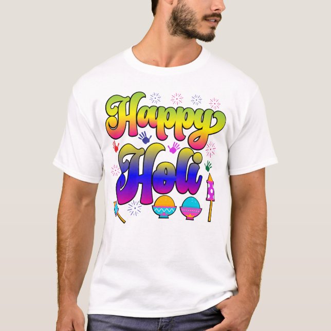Lycklig Holi festival 2023 T-shirt (Framsida)