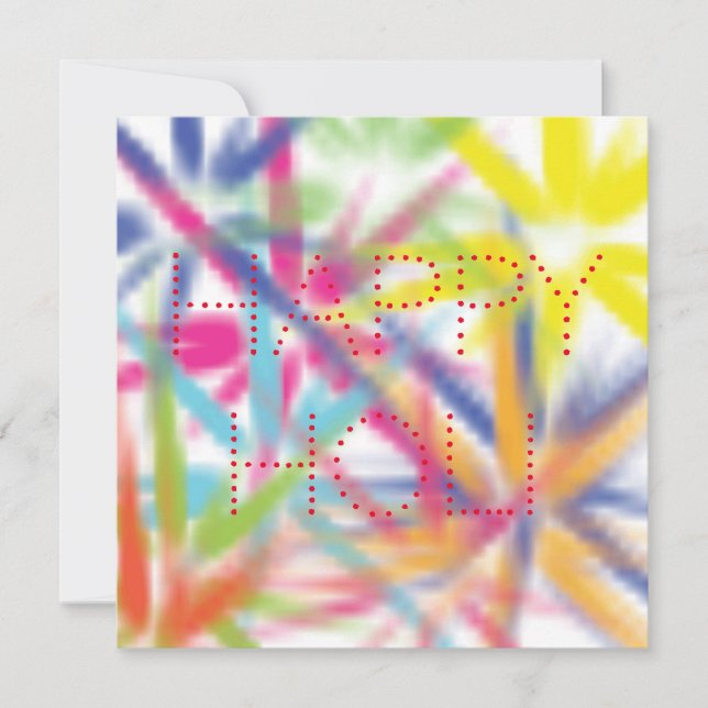 Lycklig Holi, festival av färg, holi hai Kort (Framsida)