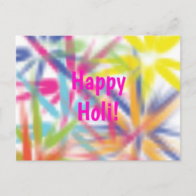 Lycklig Holi, festival av färg, holi hai Vykort (Framsida)