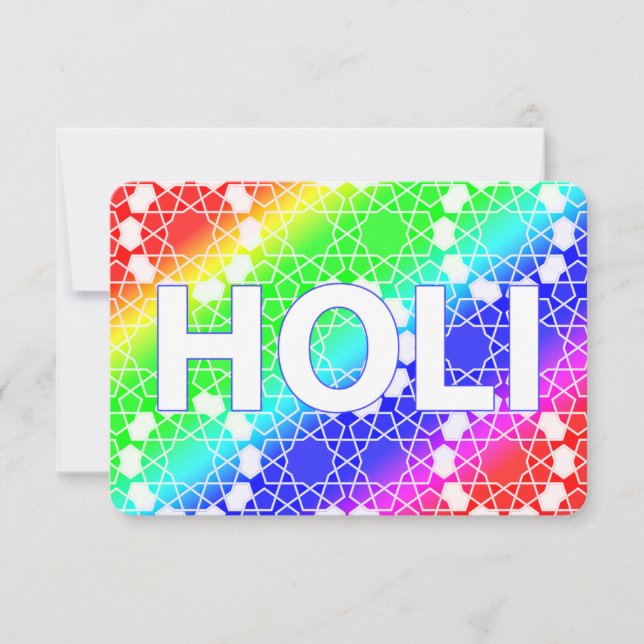 lycklig holi: festival av färg och våren inbjudningar (Framsida)