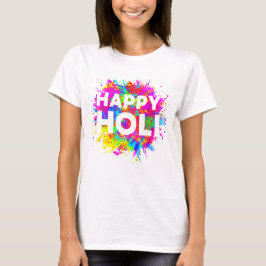 Lycklig Holi-festivalen i Färg T Shirt