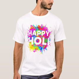 Lycklig Holi-festivalen i Färg T Shirt