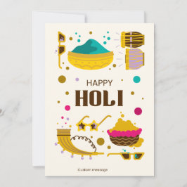 Lycklig Holi-hälsningskort! Julkort