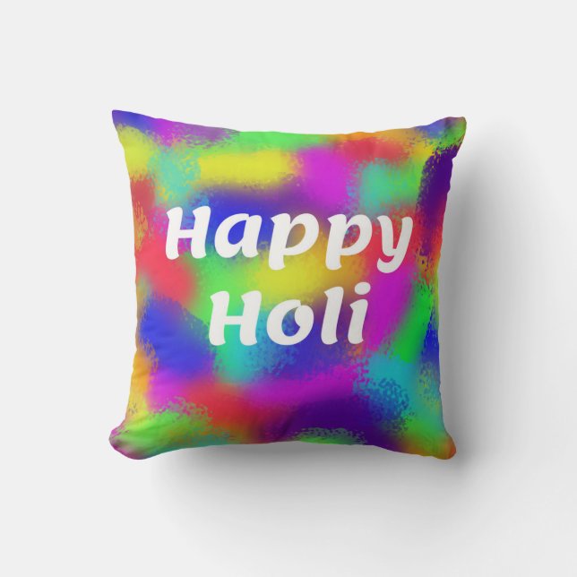 Lycklig Holi Kudde (Framsida)
