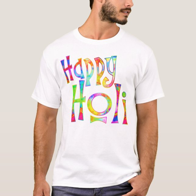 LYCKLIG HOLI! - Sprida Holi-meddelandet T Shirt (Framsida)