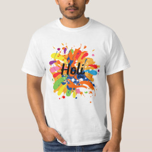 Lycklig Holi T-shirt Festival of Färg T-shirt
