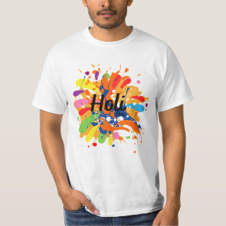 Lycklig Holi T-shirt Festival of Färg T-shirt