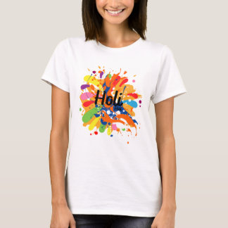 Lycklig Holi T-shirt Festival of Färg T-shirt