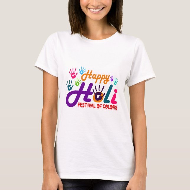 Lycklig Holi T-shirt för Unisex (Framsida)