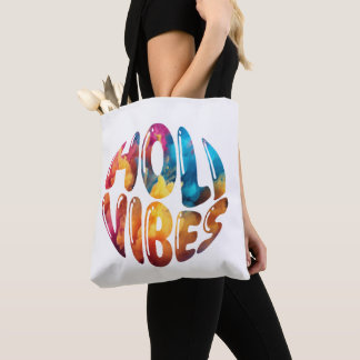 Lycklig Holi Vibes Händer Hindu Holi Festival Gift Tygkasse