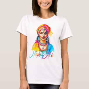 Lycklig Holi Woman T Shirt