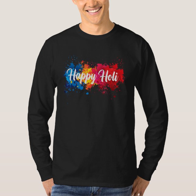 Lycklig Holi Women Family Kids Coola Holi Festival T Shirt (Framsida)