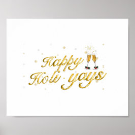 Lycklig Holi-Yays! Festive Firande Design Poster