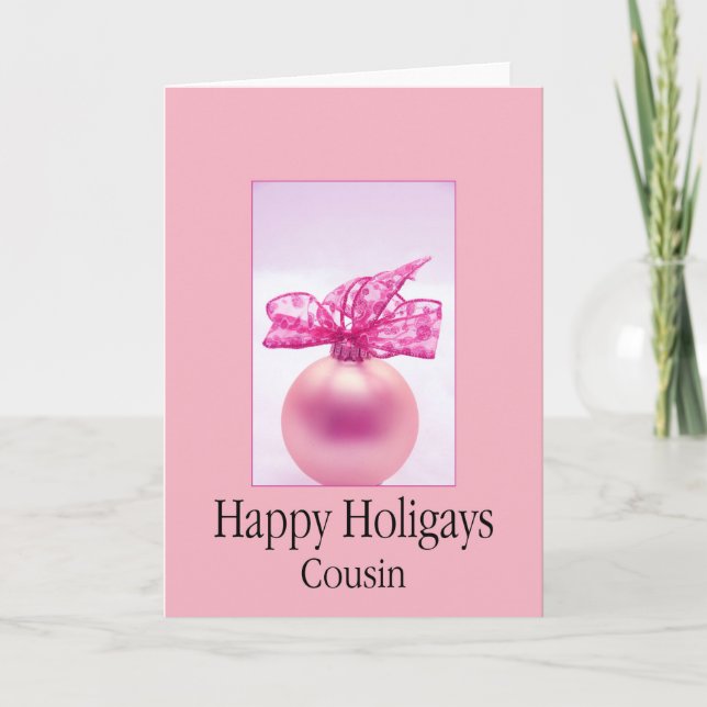 Lycklig Holigays Cousin julkort Helgkort (Framsida)
