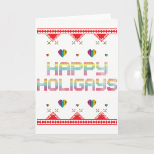 Lycklig Holigays julkort Helgkort