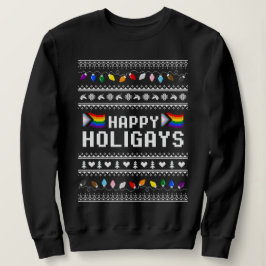 Lycklig Holigays Progress-Pride Ugly Sweater T Shirt