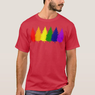 Lycklig Holigays Rainbow Julafton Träd Julafton Gi T Shirt