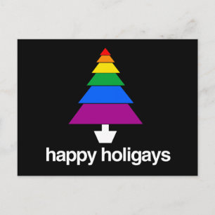LYCKLIG HOLIGAYS TRÄD VYKORT