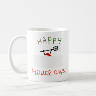 Lycklig Hollerdays 5 - shoveling snö. Kaffemugg