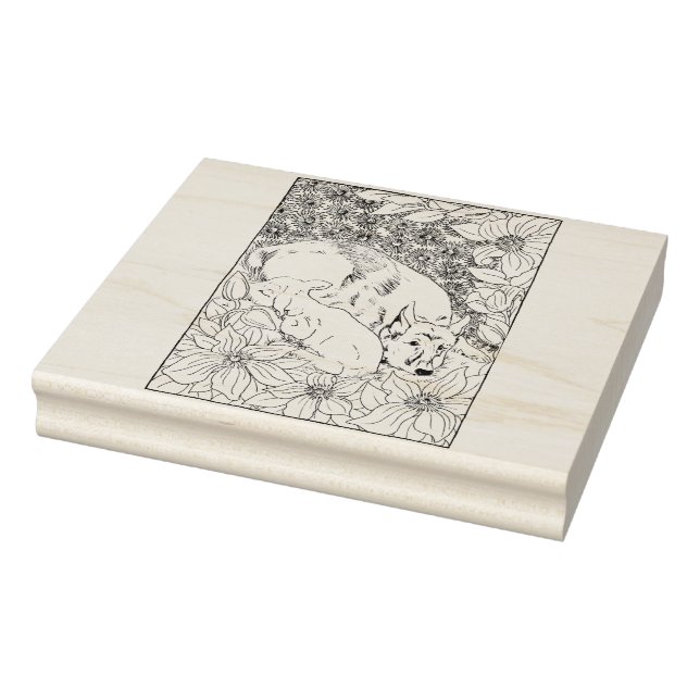 Lycklig Hollow German Shepherd Stämpel (Stämpel)