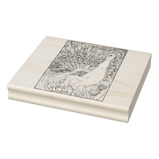 Lycklig Hollow Peacock Stämpel (Stämpel)