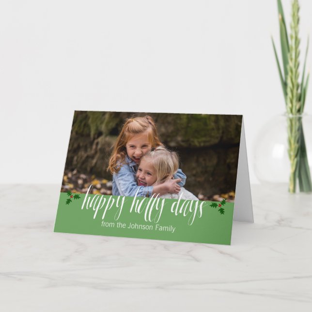 Lycklig Holly Days från Helgdag _______ Kort (Framsida)
