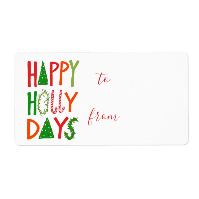 LYCKLIG HOLLY DAYS Sweet Helgdag jul Fraktsedel (Framsidan)