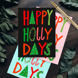 LYCKLIG HOLLY DAYS Sweet Helgdag jul Vykort