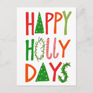 LYCKLIG HOLLY DAYS Sweet Helgdag jul Vykort