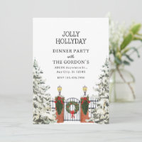 Lycklig holly jolly middag party