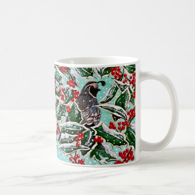 Lycklig Holly Quail Kaffemugg (Höger)