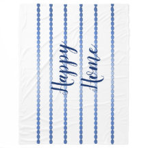 Lycklig Home Blue Rand Fleece Blanket