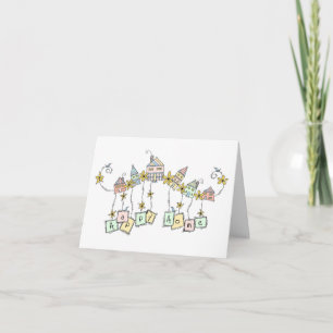 Lycklig Home Doodles, boendekort Tack Kort