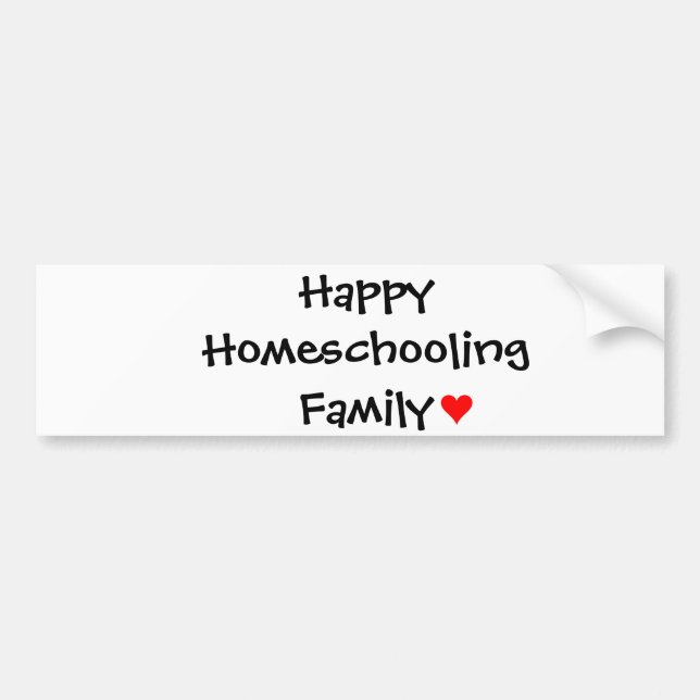 Lycklig Homeschooling familj Bildekal (Framsidan)