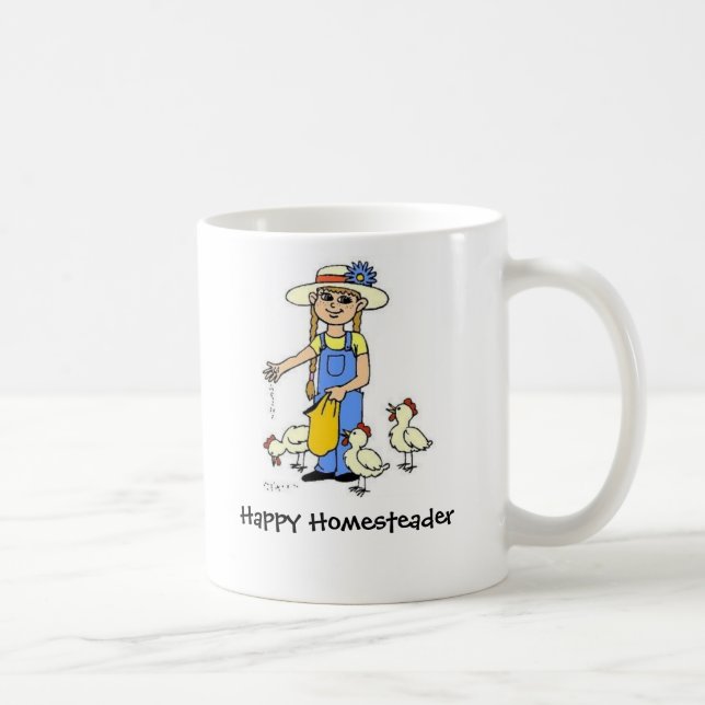 Lycklig Homesteader Kaffemugg (Höger)