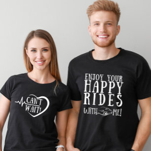 Lycklig Honeymoon Hubby Newlyed Couple Black T Shirt