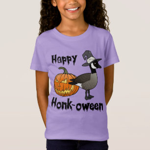 Lycklig Honk-oween Funny Canada Goose Halloween T Shirt