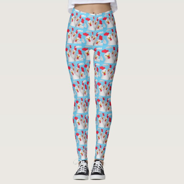 Lycklig hönsklipp leggings (Framsida)