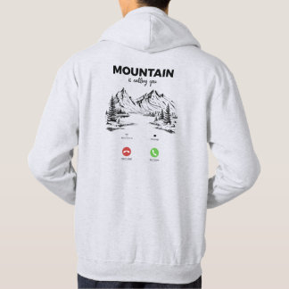 Lycklig Hoodie! Berget ringer dig. Hoodie