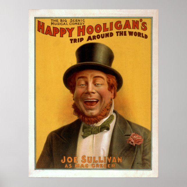 LYCKLIG HOOLIGAN's Comedy Act VAUDEVILLE Poster (Framsidan)