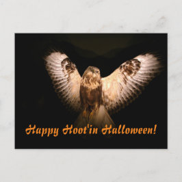Lycklig Hoot'in Halloween Vykort