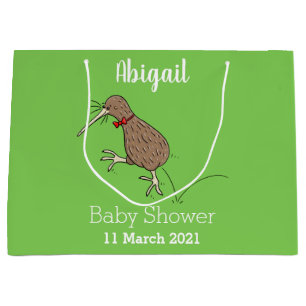 Lycklig-hoppande kiwi med tecknad för buggtid