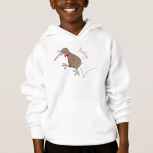 Lycklig-hoppande kiwi med tecknad för buggtid t shirt
