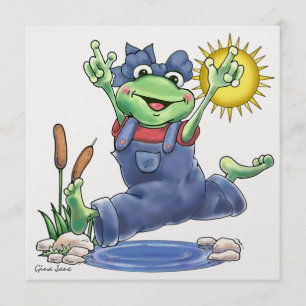 Lycklig Hoppin'Frog-inbjudan av SRF Inbjudningar